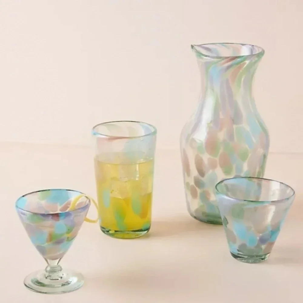 NWT Anthropologie Flor  Glass Pitcher